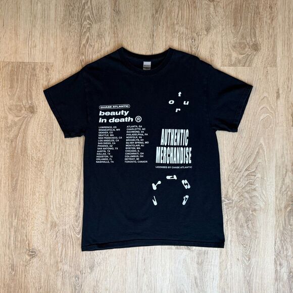 Chase Atlantic Beauty In Death Tour T-Shirt Black Medium Concert Merch - Picture 1 of 5